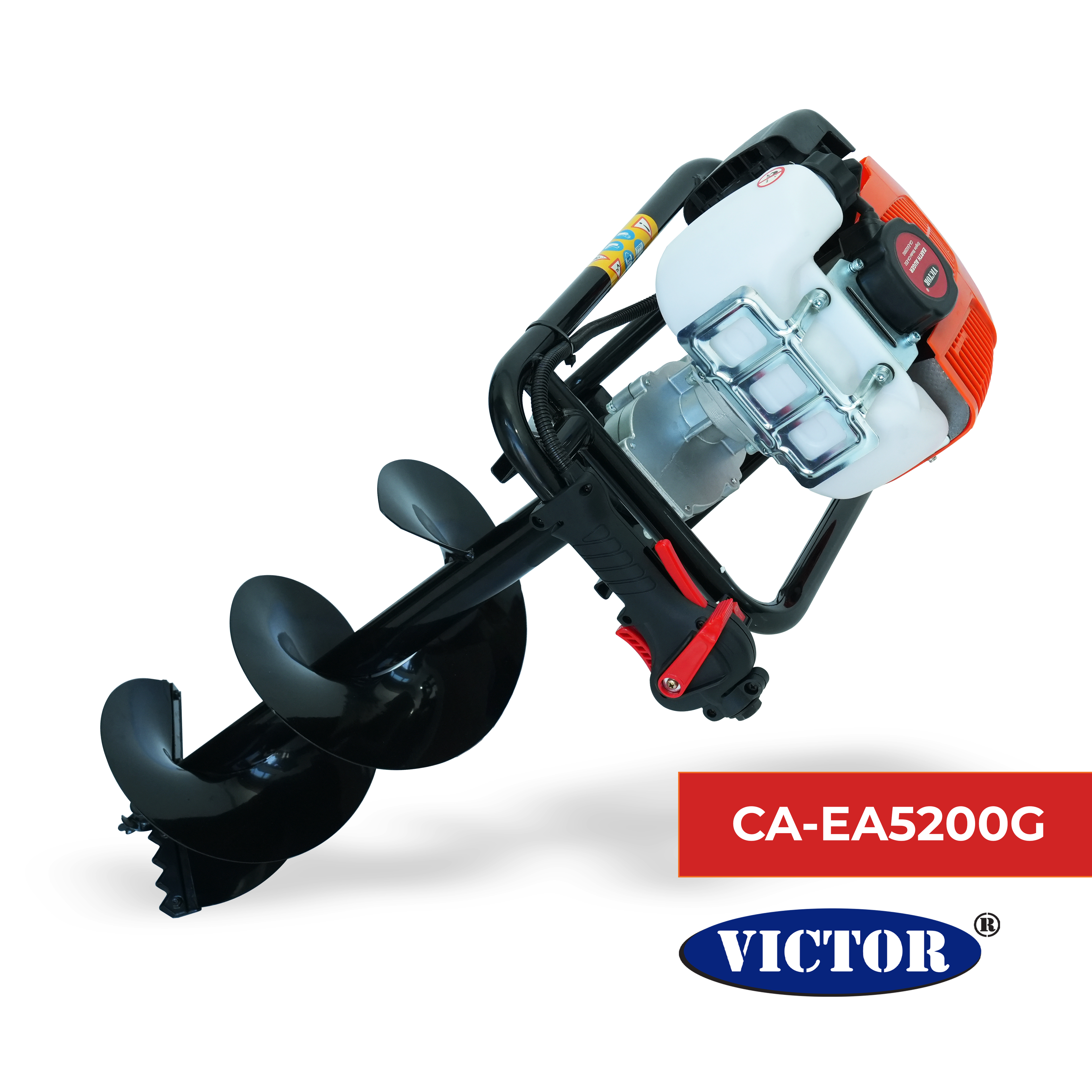 VICTOR Earth Auger| Powerful 52 cc 2 Strok Engine Earth Auger with 200mm (8") Drill Bit | CA-EA5200G