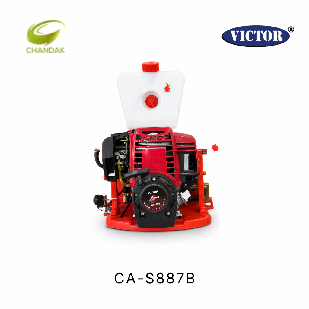 VICTOR Agriculture Mechanical Sprayer | Powerful 35.8cc, 4 Strok Engine | 25 Ltr Tank | Heavy Duty Brass Pump | Petrol Engine | Agriculture Knapsack Sprayer | CA-S887B