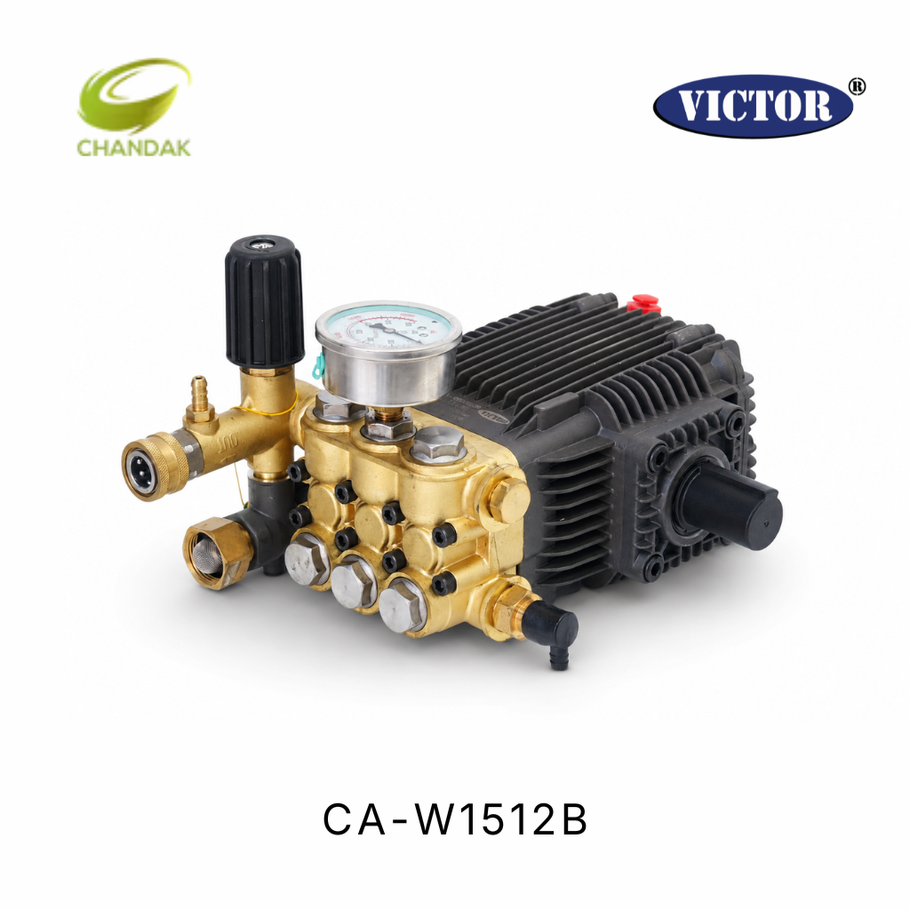VICTOR High Pressure Washer | Heavy Duty washer Brass Head | Male Shaft | High Pressure Pump | CA- W1512B