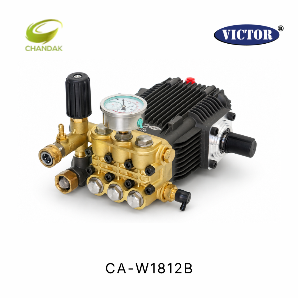 VICTOR High Pressure Washer | Heavy Duty washer Brass Head | Male Shaft | High Pressure Pump | CA- W1812B