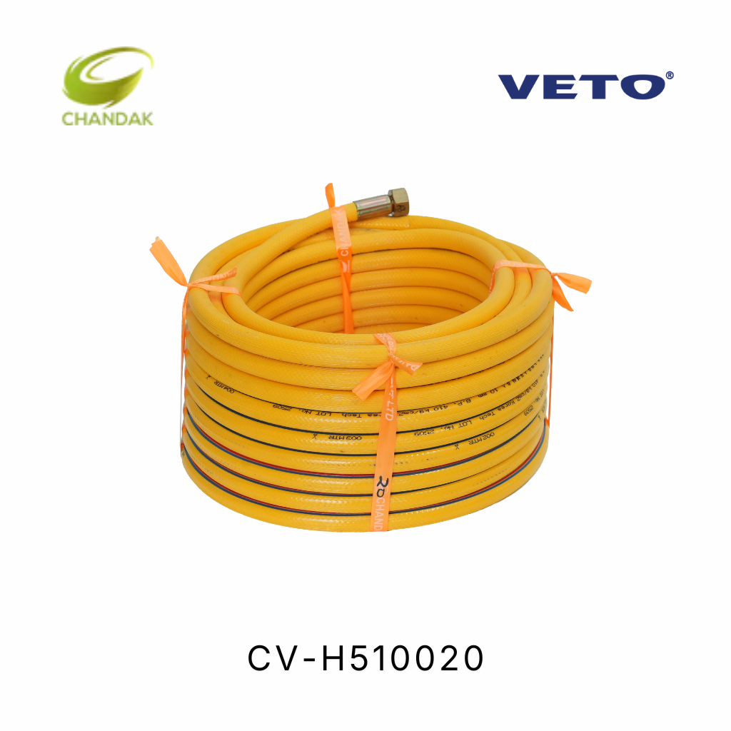 VETO Agriculture Spray Hose | 10mm x 20 mtr | 5 Ply Agriculture Spray Hose | CV-H510020