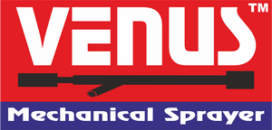 Venus Mechanical Sprayer logo with red background and black sprayer illustration