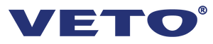VETO logo in blue on a white background